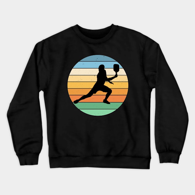 Pickleball Vintage Distressed Retro Player Crewneck Sweatshirt by valentinahramov